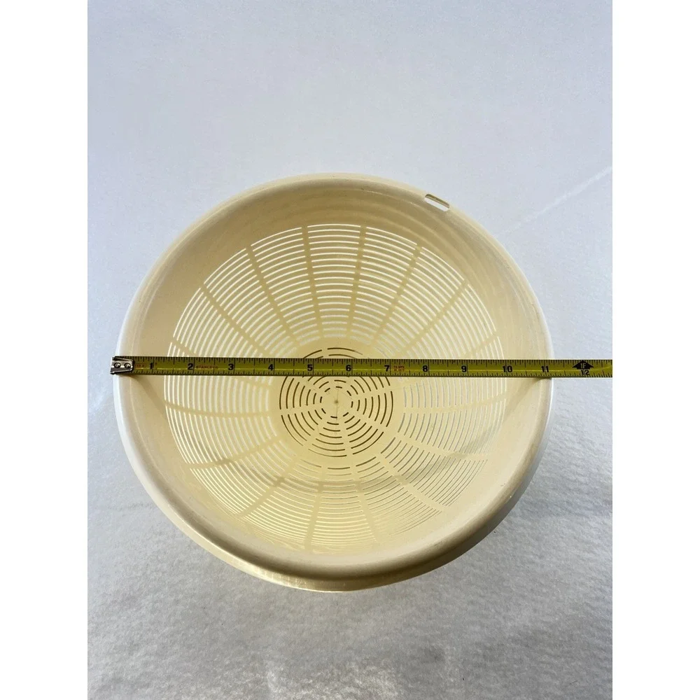 Vintage Plastic Colander Strainer Bowl 11